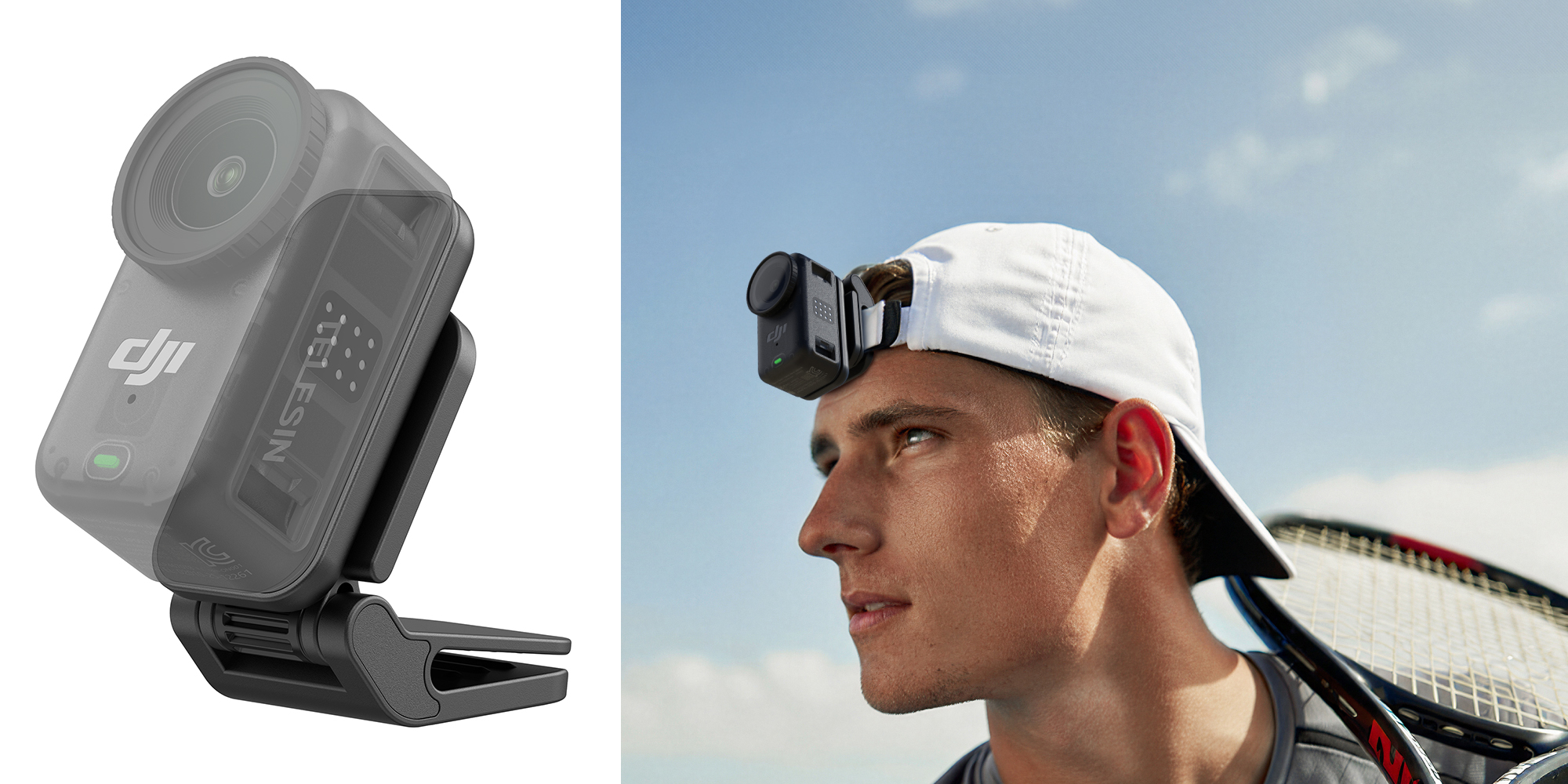 Magnetyczny klips do czapki Telesin S3-HMH-05-TDJ do kamer DJI Osmo Nano